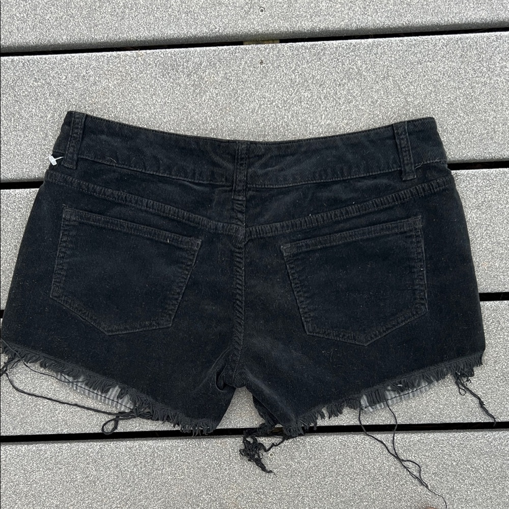 Carmar Black Distressed Corduroy Shorts - Picture 3 of 3
